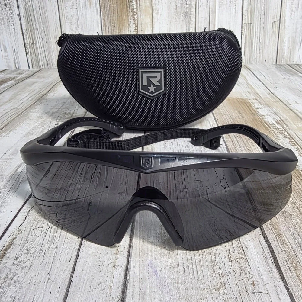 Revision Sawfly Military Ballistic Sunglasses Black Smoke Lens Z87+ with Case